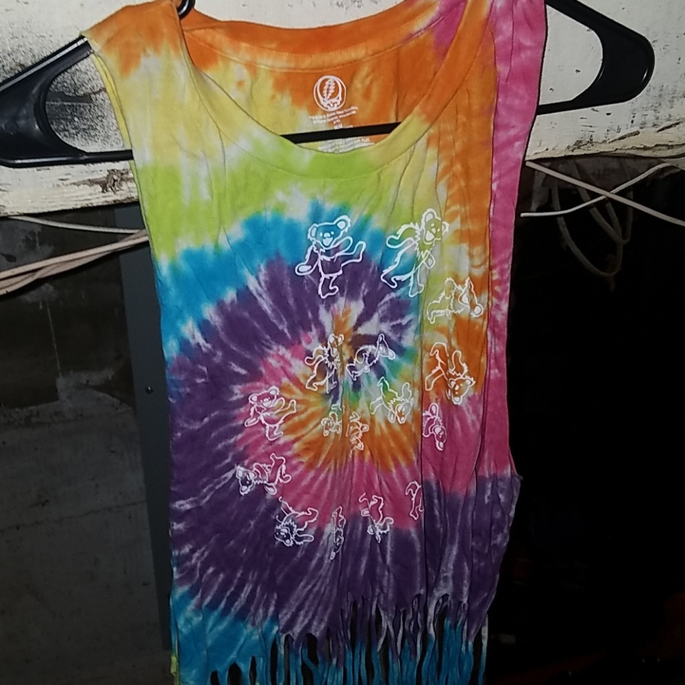 Tie dye Fringed Crop top
